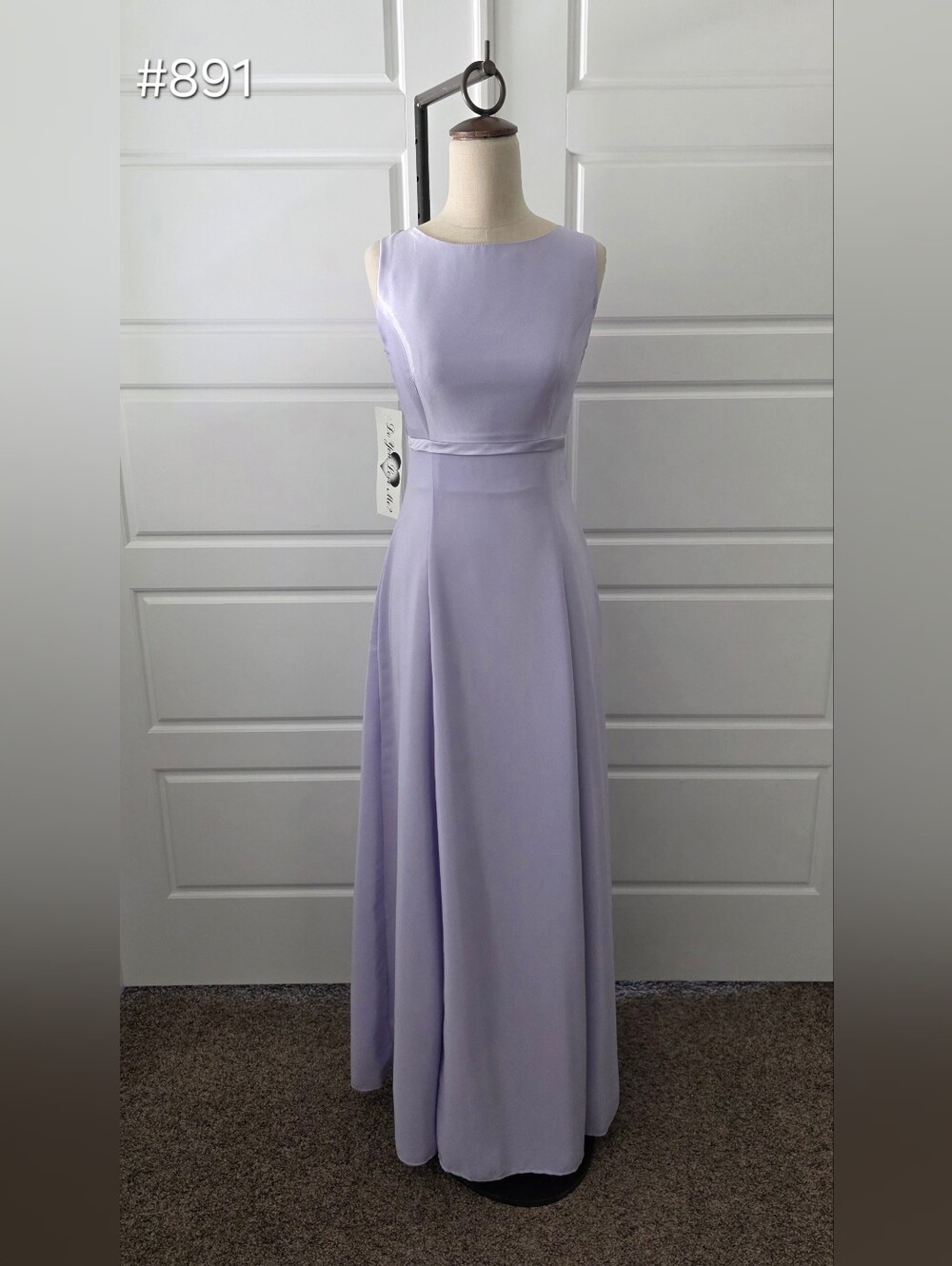 Lilac Purple Sleeveless A-Line Maxi Dress